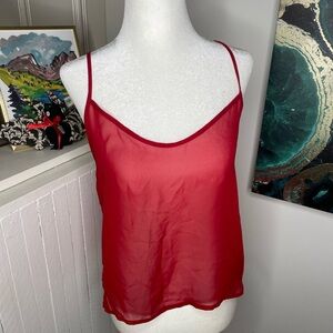 American Apparel Red Sheer Camisole